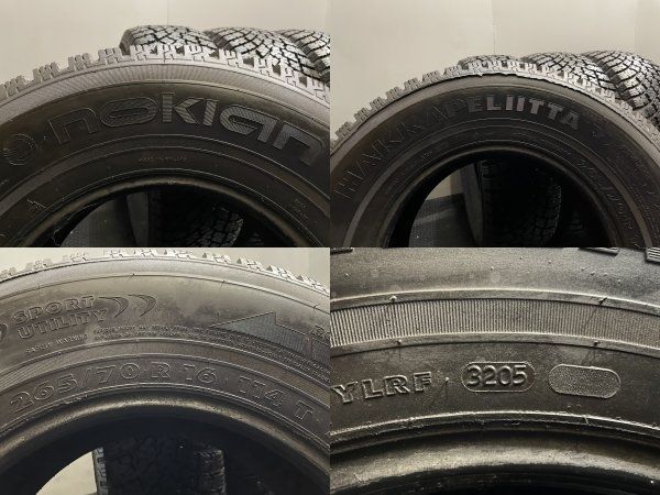 nokian HAKKAPELIITTA sport UTILITY 265/70R16 16インチ スパイクタイヤ スタッドレス 4本 バリ ...