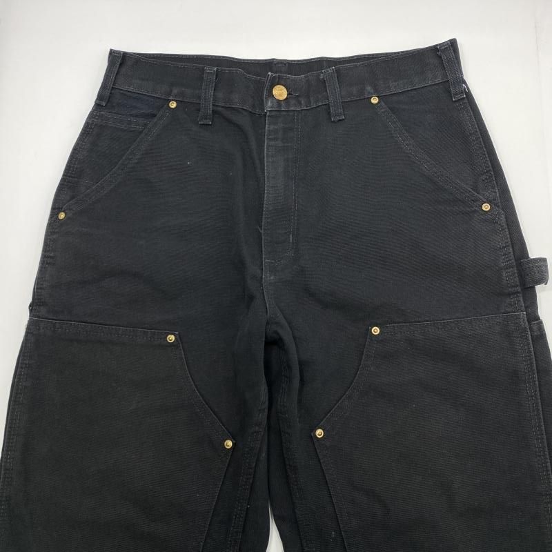 Carhartt ダブルニー W34×L32 メキシコ製 ブラック ペインター 00s メキシコ製 carharttカーハート キルティングライナー