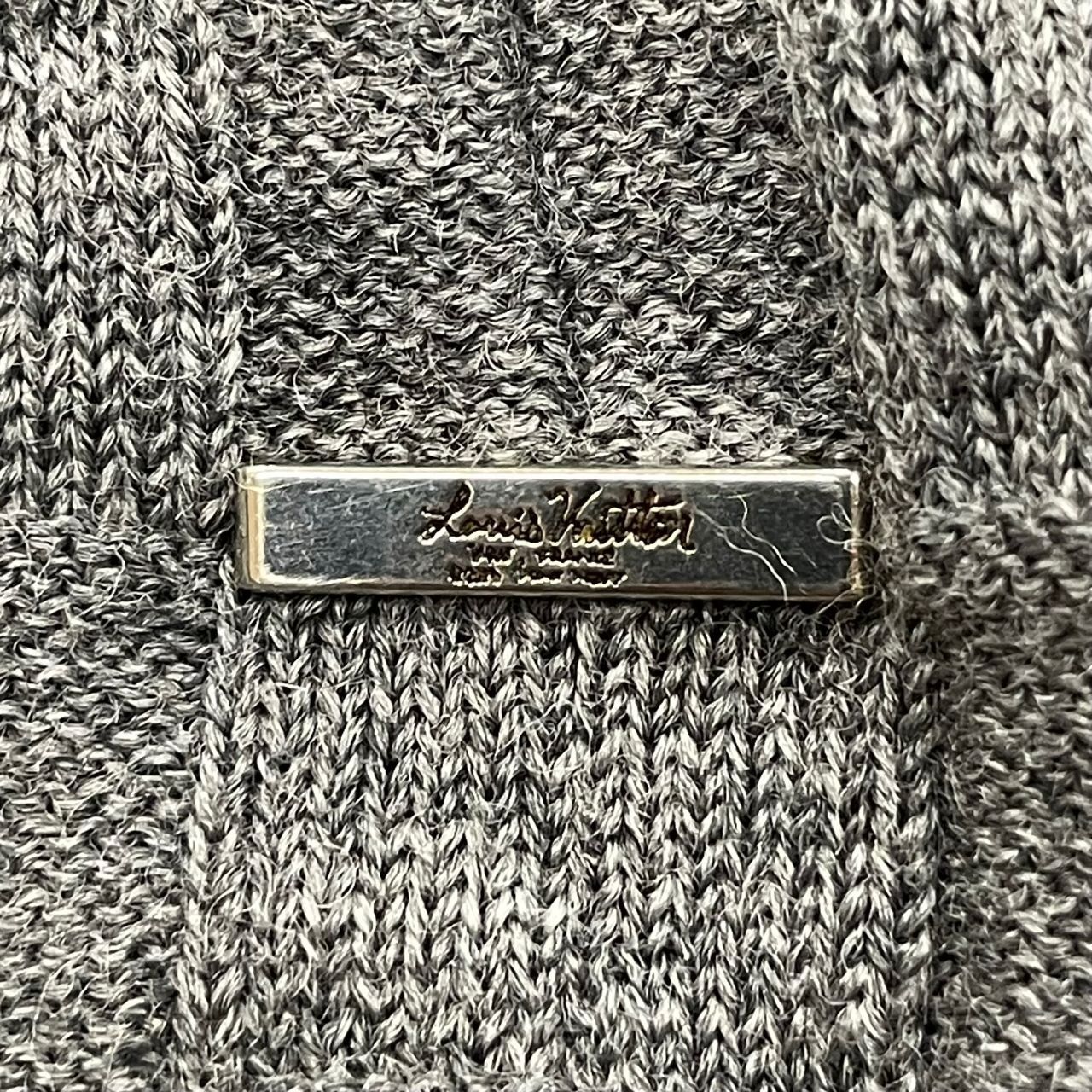 国内正規 美品 LOUIS VUITTON ダミエ柄 クルーネック ニット ウール