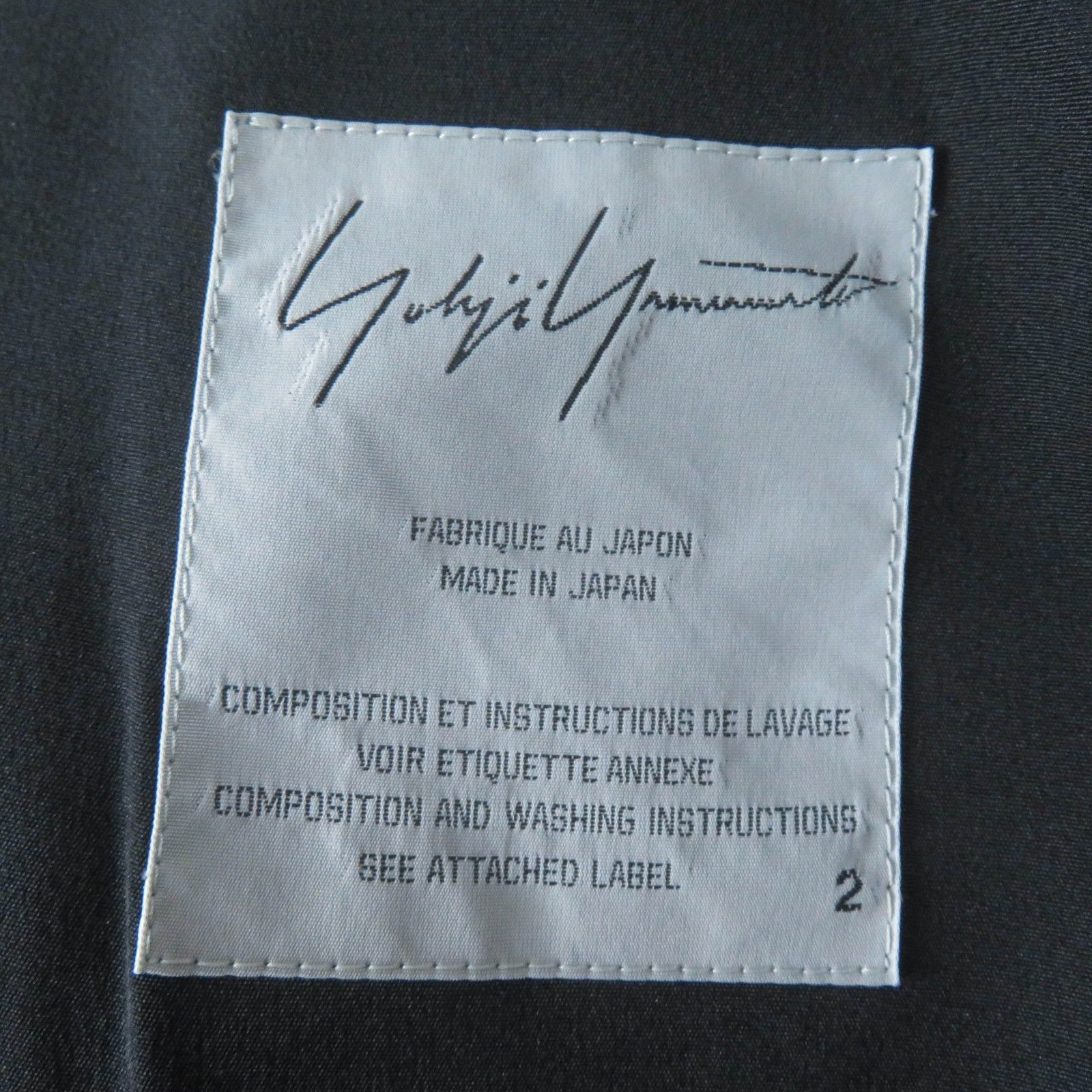 極美品☆Yohji Yamamoto ヨウジヤマモト FM-D13-406 シルク100  