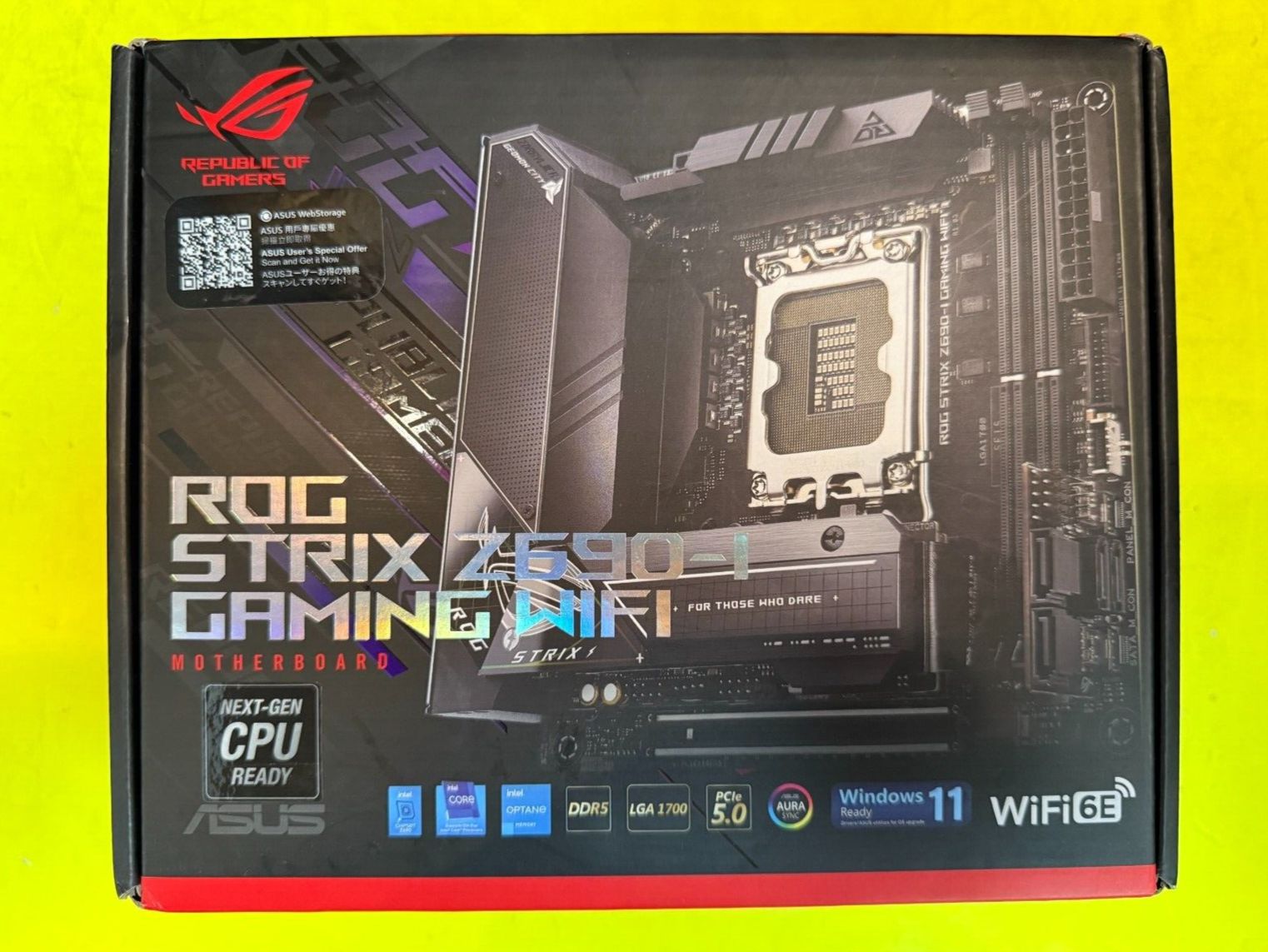 ASUS ROG STRIX Z690-I GAMING WIFI Intel LGA 1700 ITX DDR5 マザーボード， PCIe 5.0，