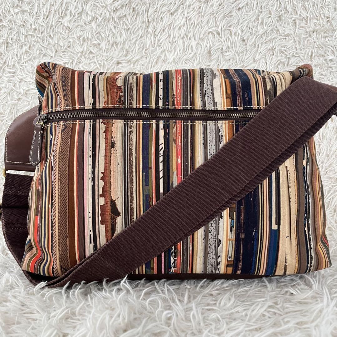 Paul Smith ポールスミス ショルダーバッグ コットン マルチストライプ 