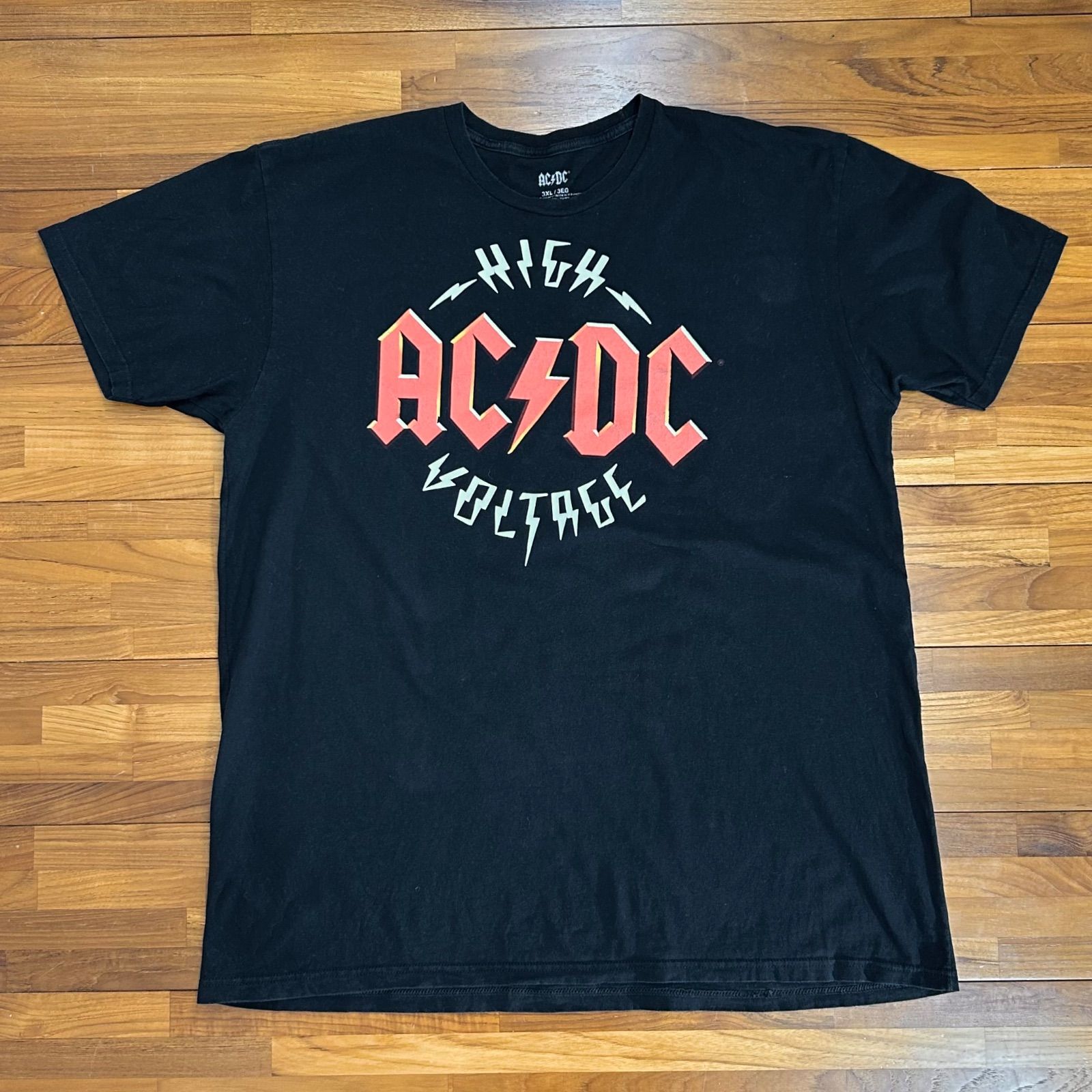 AC/DCバンドTシャツ大きいサイズ80sリバイバル黒レトロアメリカ古着