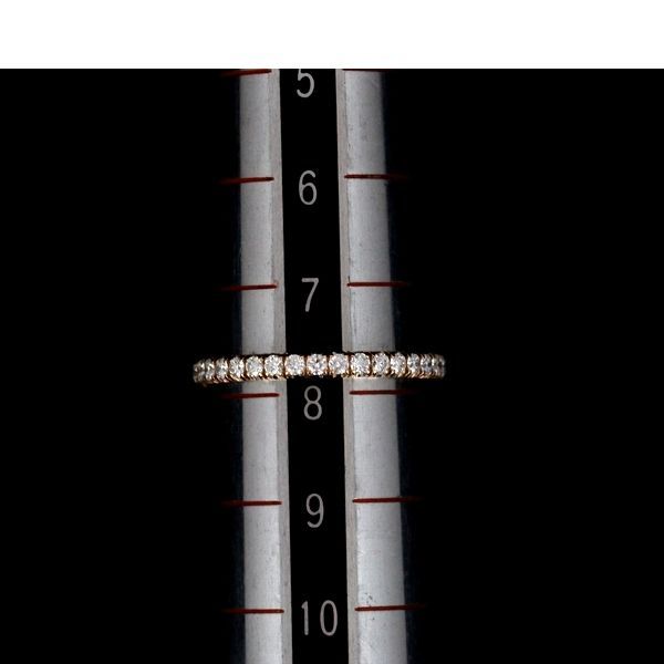 加減のある エタンセル ドゥ カルティエ フルエタニティ ダイヤモンド リング K18PG ♯48 2.0mm
