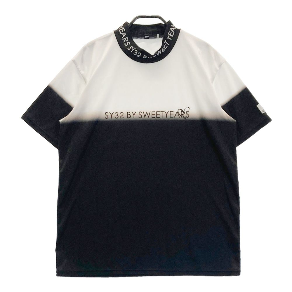 サイズ XL SY32 BY SWEET YEARS GOLF エスワイサーティトゥ 2025年モデル モックネック 半袖Tシャツ ブラック系 240101540457 ゴルフウェア メンズ ストスト