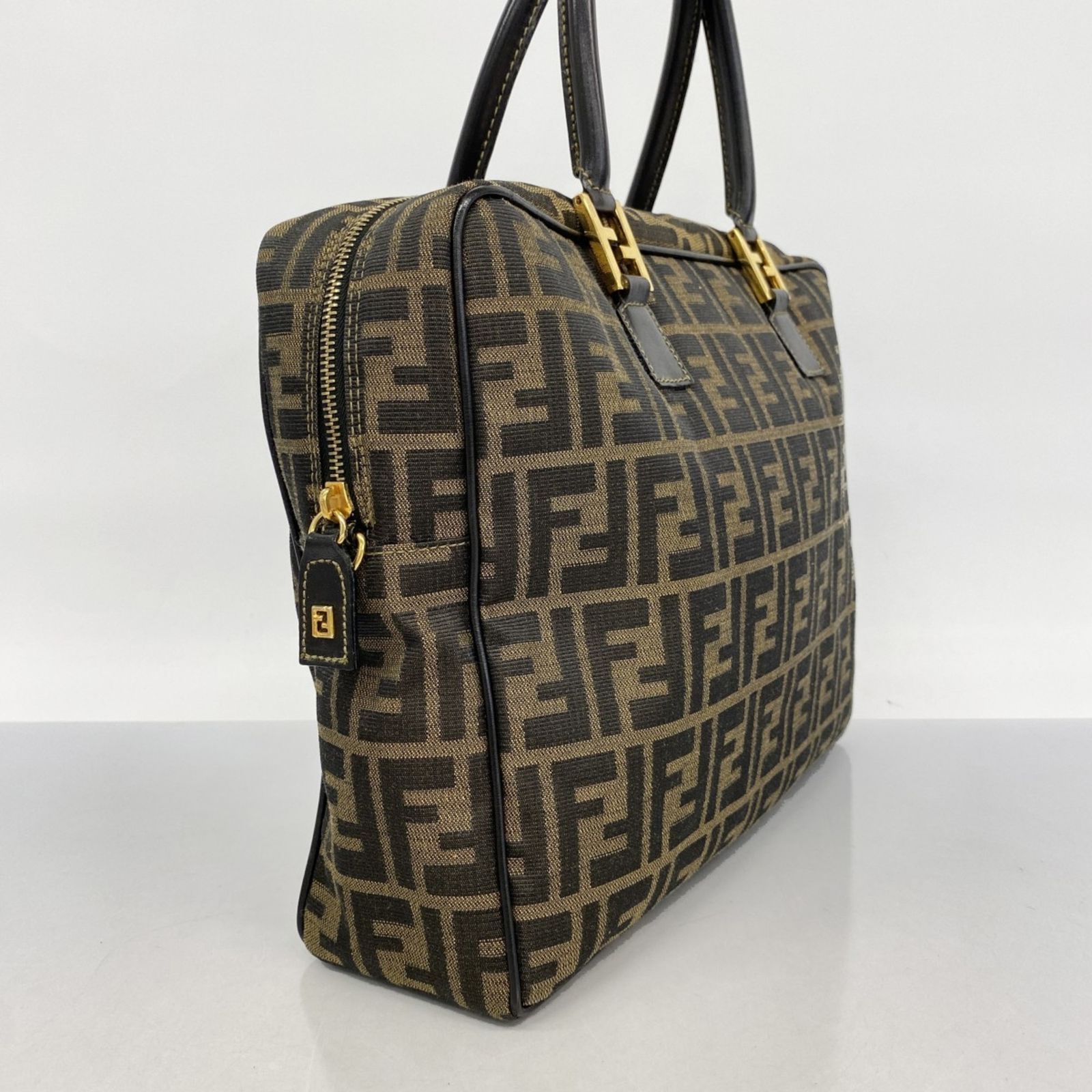 フェンディ Fendi フェンディ バッグ ズッカ ナイロンキャンバス ブラウン レディース