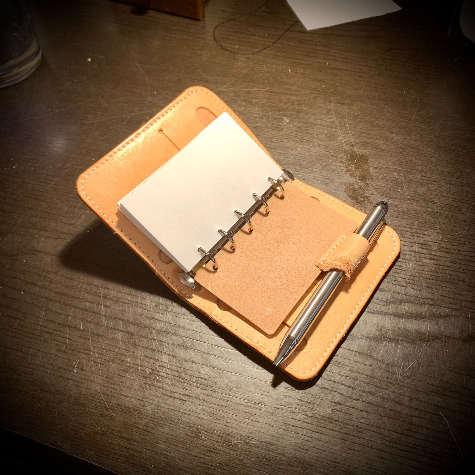 オーダーメイドミニ6システム手帳（レザーパッチワーク総手縫） - メルカリ