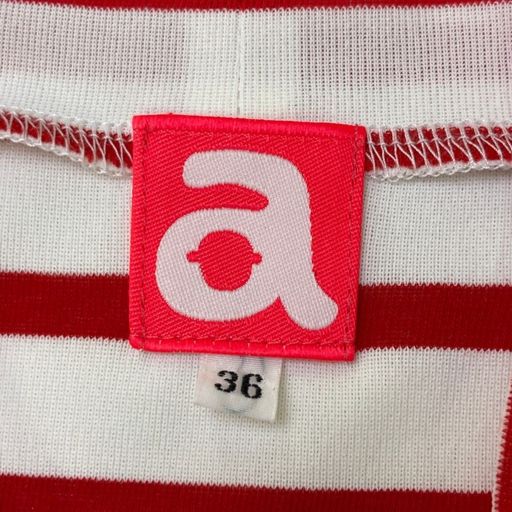 サイズ：36 ARCHIVIO アルチビオ  ハイネック ノースリーブTシャツ ボーダー柄 ホワイト系 [240101427708] ゴルフウェア レディース ストスト ARCHIVIO アルチビオ ハイネック ノースリーブTシャツ ボーダー