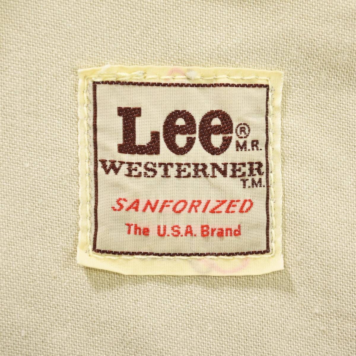 90s Lee Westerner コットンジャケット L アイボリー ベージュ 名作復刻】 90sヴィンテージ リー Lee 100J WESTERNER ウエス
