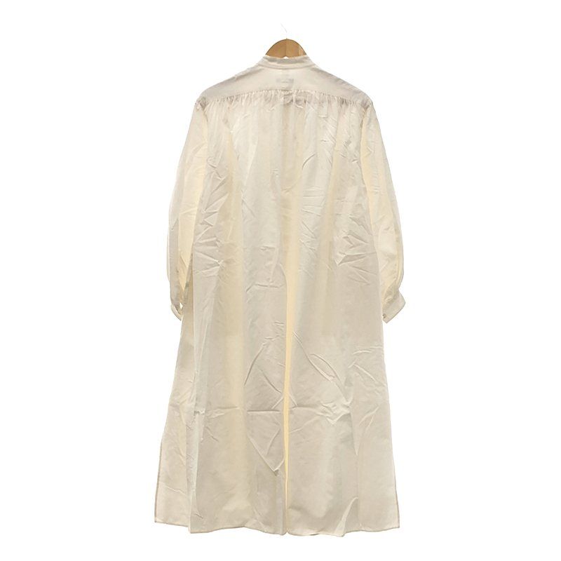 YLEVE / イレーヴ | 2021SS | COTTON RAYON BROAD LONG SHIRT コットン ギャザー ロングシャツ ワンピース  | 0 | ホワイト | レディース - メルカリ