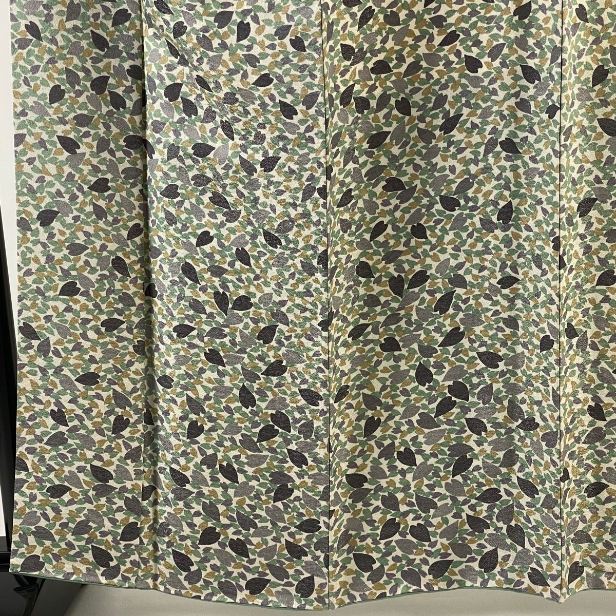 小紋 身丈163cm 裄丈65cm M 袷 久保田一竹工房 落款 花びら 銀通し  