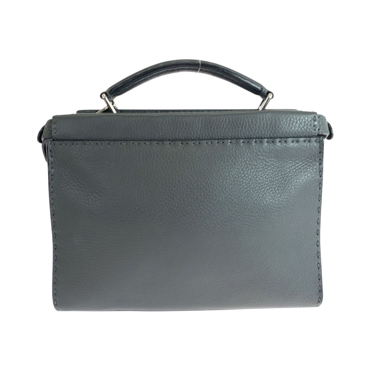 フェンディ FENDI セレリア ビジネスバッグ レザー グレー フェンディ FENDI セレリア ビジネスバッグ レザー グレー 美品 FENDI