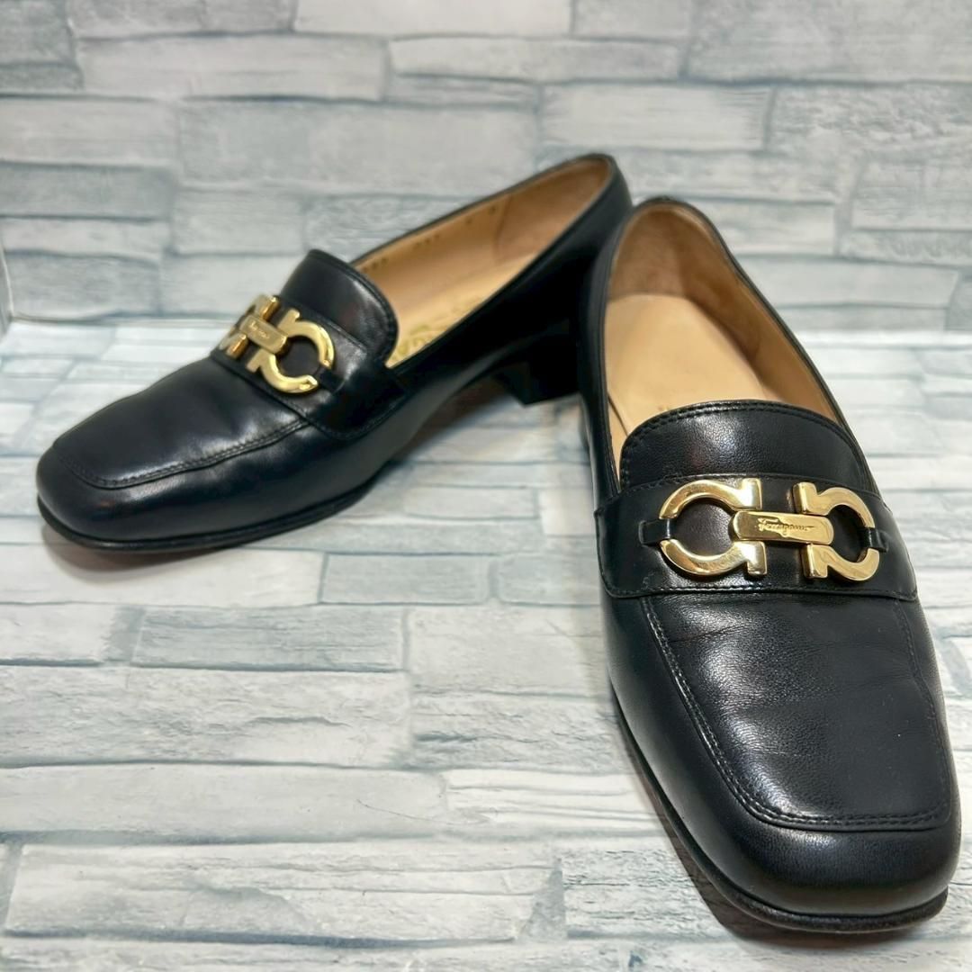 Salvatore Ferragamo パンプス ガンチーニ ブラック 5D 23㎝