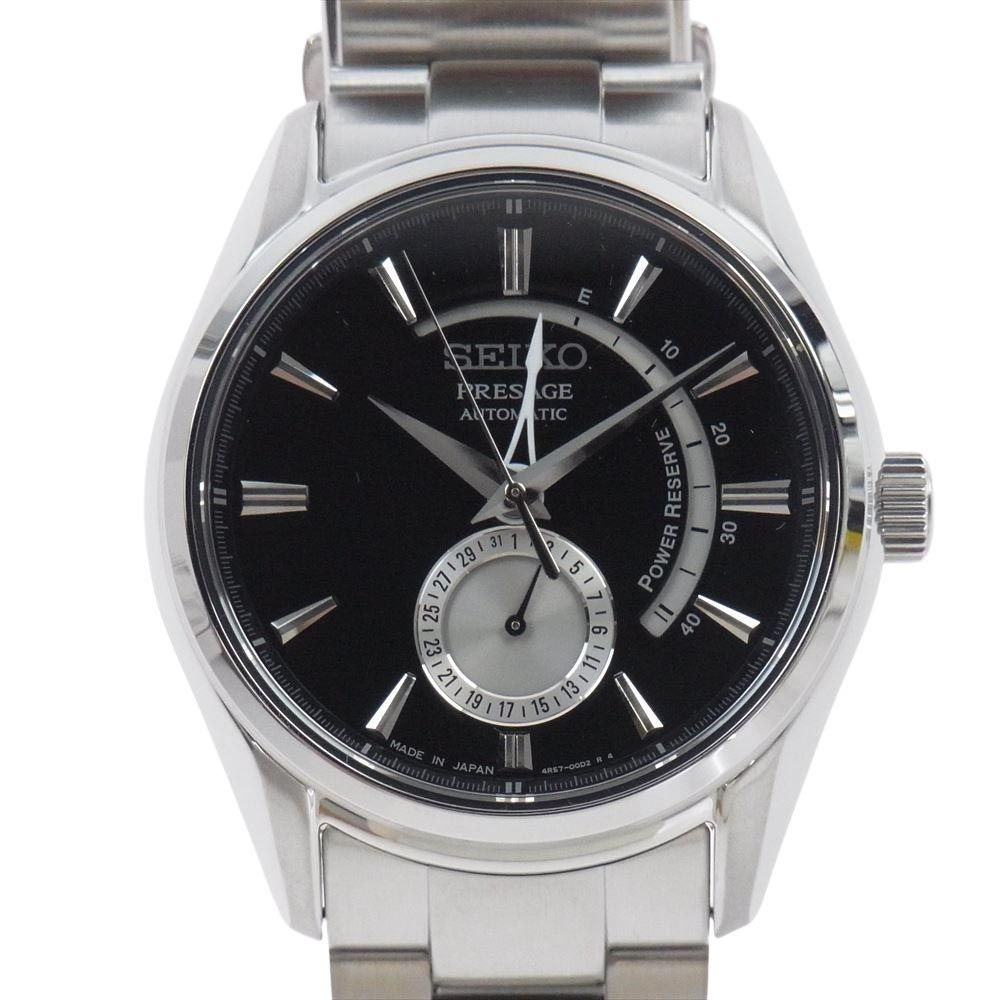 SEIKO セイコー 時計 4R57-00A0 プレサージュ パワーリザーブ オートマチック 腕時計 ウォッチ シルバー系【中古】