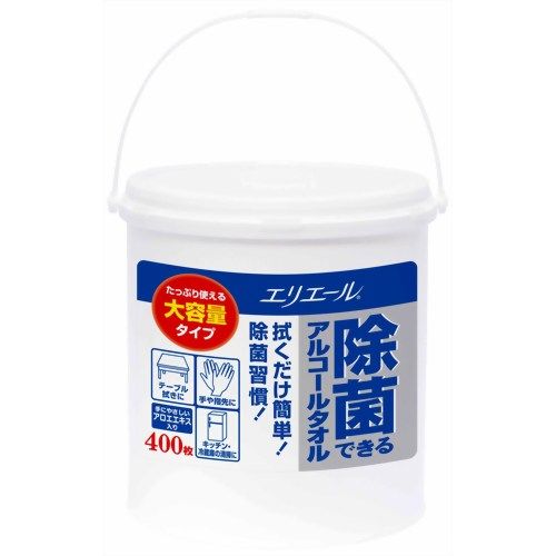 2営業日で発送 大王製紙 エリ 除菌アルコールタオル大容量400枚 置型ウェット本体 替えアルコール 入数 6
