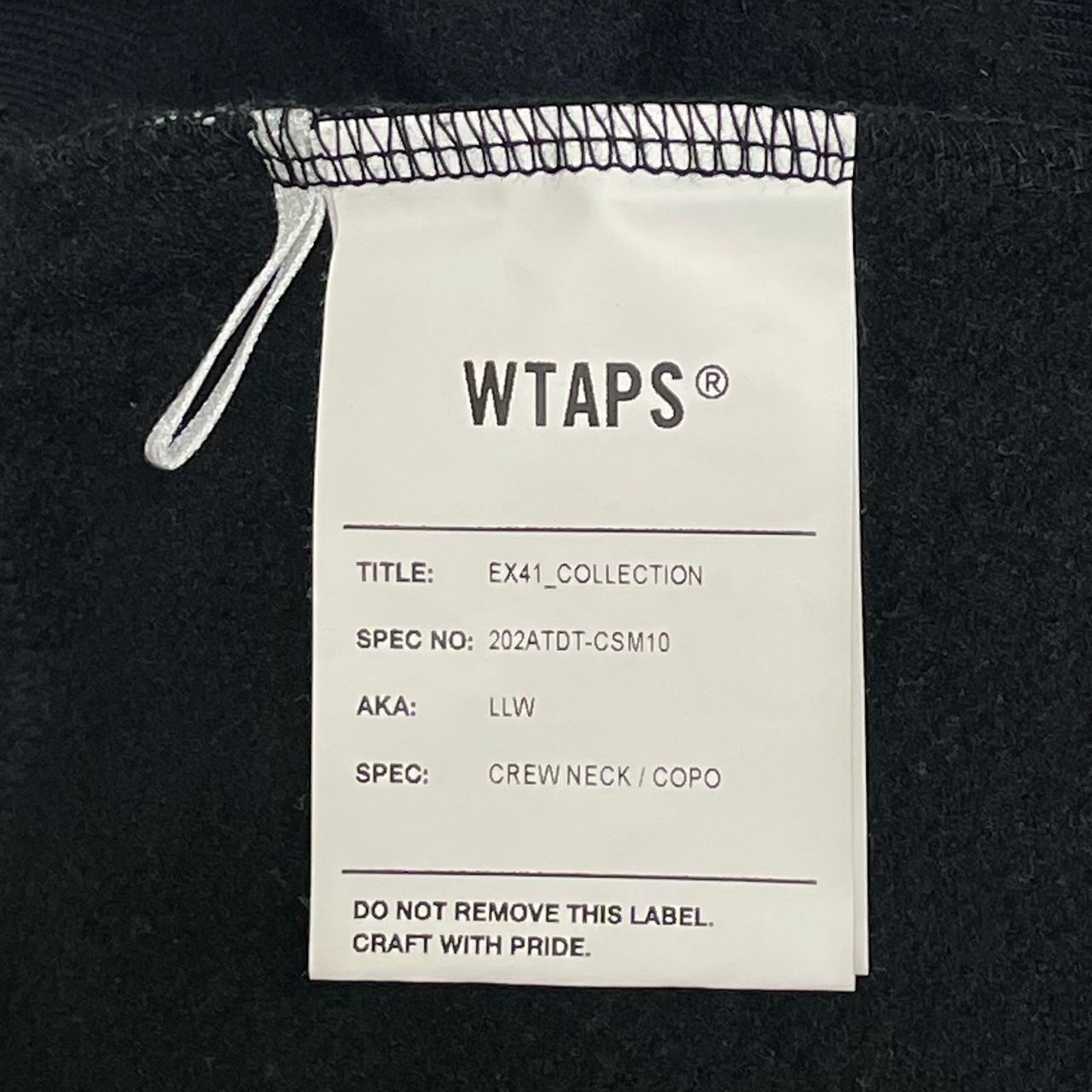 128BH WTAPS 20AW LLW CREW NECK 202ATDT-CSM10 ダブルタップス クール