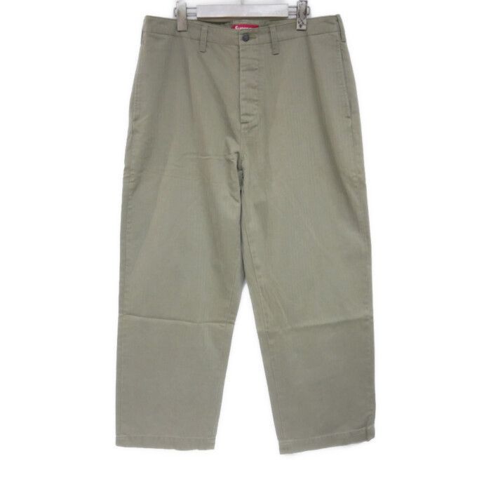 Supreme 正規 24AW 24FW Washed Herringbone Chino Pant ウォッシュドヘリンボーンチノパンツ チノパン Olive オリーブ 32