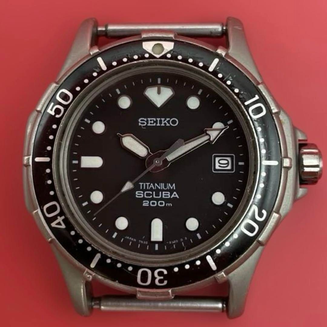 SEIKO チタン製ダイバーズウォッチ 7N35-6110 フェイスのみ
