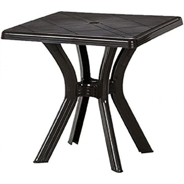 不二貿易 PC スクエアテーブル アンジェロ ブラック 12284 中型 ガーデン テーブル ファニチャー 庭 お客様組立 軽量