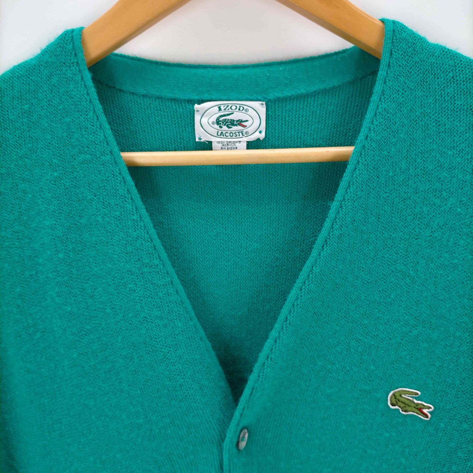 IZOD LACOSTE アイゾッドラコステ アクリルカーディガン青 アメリカ製