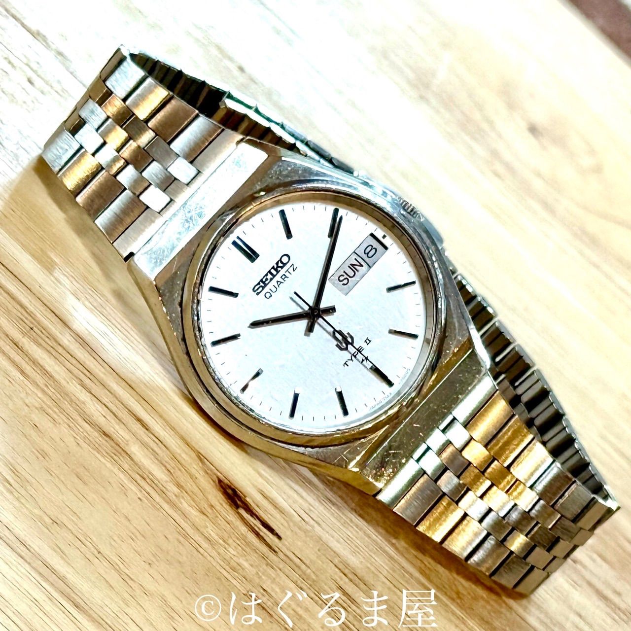 1978年10月製造 セイコー タイプ2 Qz メンズウォッチ 点検整備済 1978年10月製造 セイコー タイプ2 Qz メンズウォッチ 点検整備済