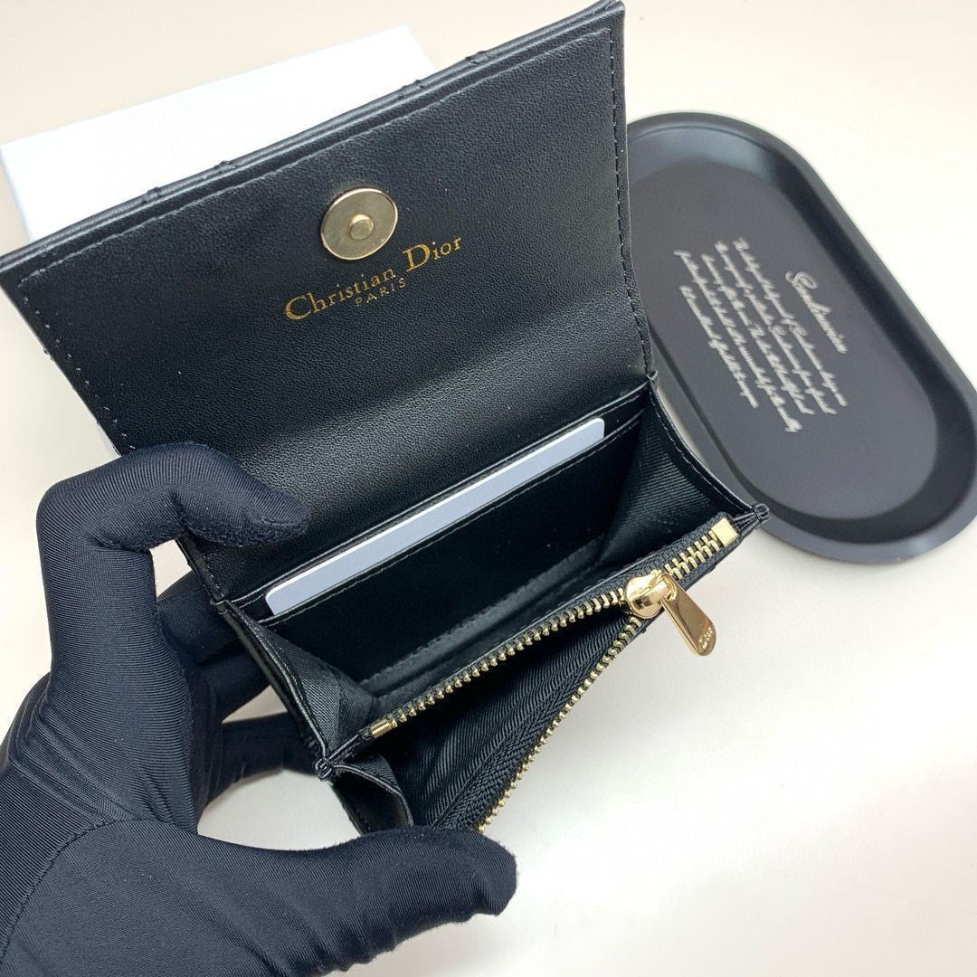 【長く愛用できる♪】Dior ウォレット 今日特価】Dior 923 ミニレディディオールウォレット, ブラック