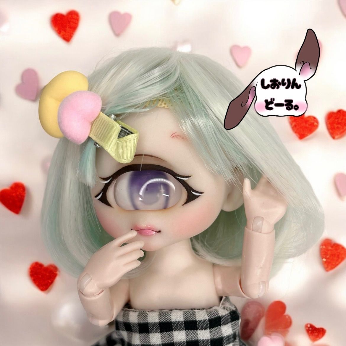 しおりんどーる。】セリア カスタムヘッド ドールアイ - メルカリ