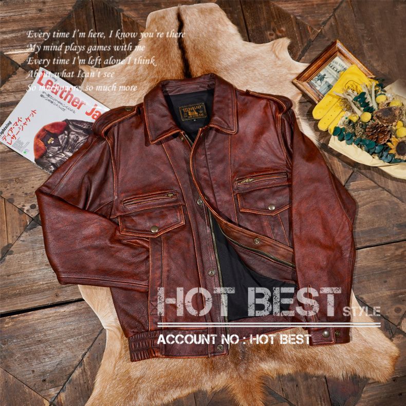 1.1mm カウハイド メンズ 革ジャン ヴィンテージ加工 デザイナーズ