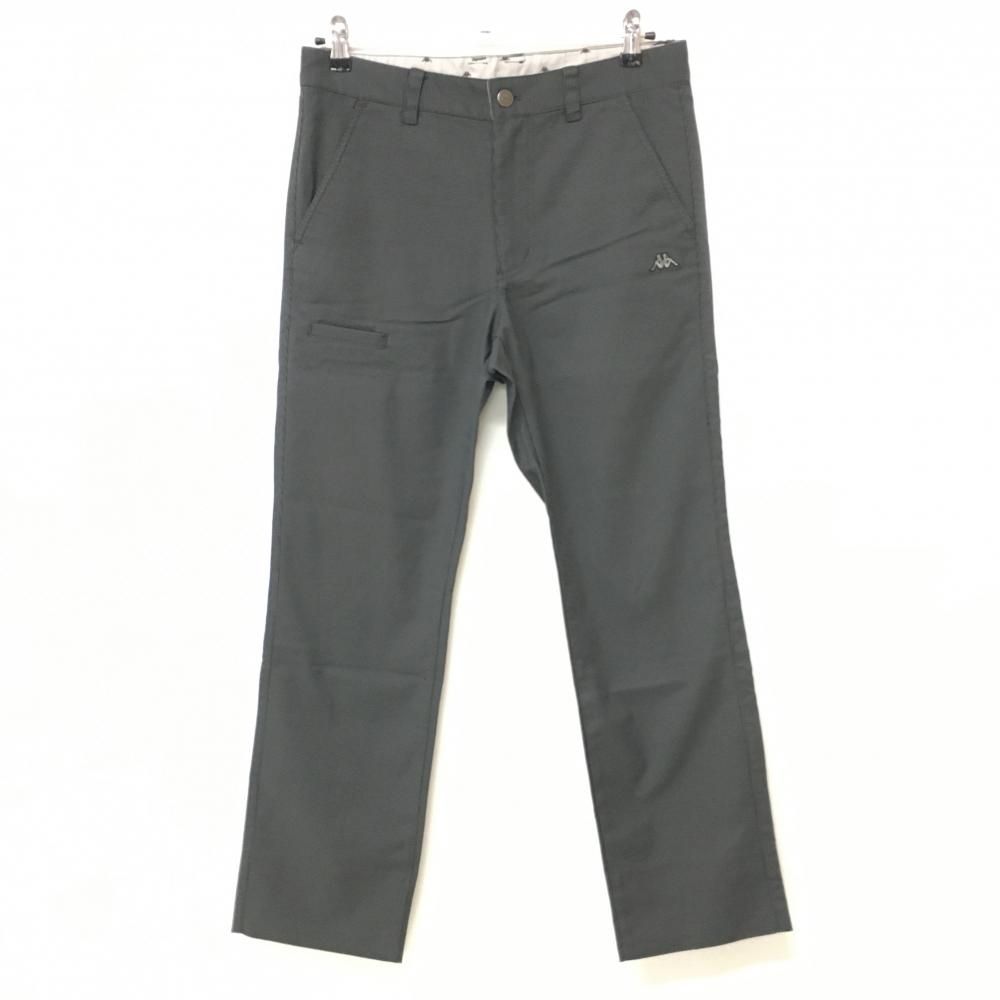 特価【美品】カッパ パンツ 黒×ダークグレー 千鳥格子 シンプル ティー装着可  メンズ 76 ゴルフウェア Kappa