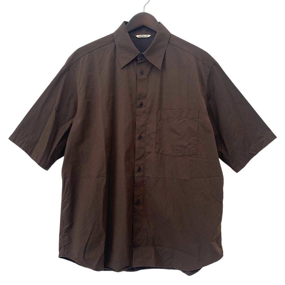 良品 22SS AURALEE オーラリー WASHED FINX HERRINGBONE HALF SLEEVED