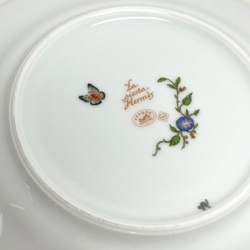HERMES エルメス シエスタ プレート 19.2cm 陶器 オレンジ イエロー
