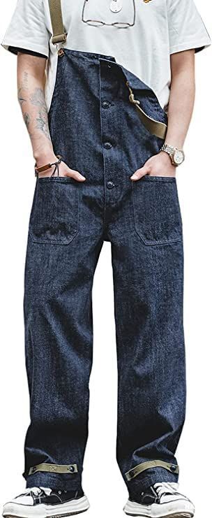 新着商品 デニムサロペット メンズ S-5XL 大きいサイズ キャップパン オーバーオール アウトドア ワイドパンツ サルエル 男女 Ｋａｙｉｙａｓｕ 作業服 おしゃれ ゆったり