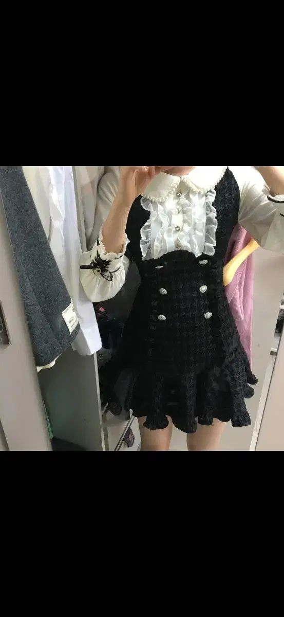 LIZ LISA リズリサ ツイードワンピース 黒