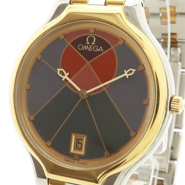 OMEGA デビル シンボル 396.1016 コンビ SS+YG クォーツ メンズ