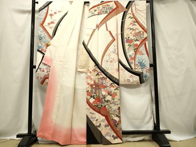 平和屋着物○豪華振袖 色無地 茜色 正絹 逸品 AAAZ1994ph