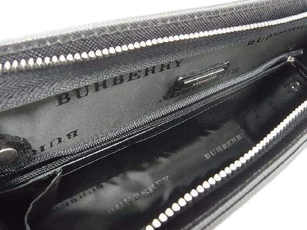 □新品□未使用□ BURBERRY バーバリー レザー クラッチバッグ