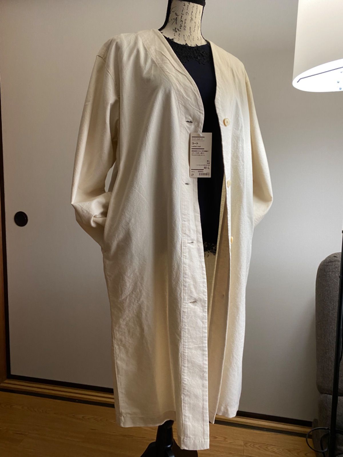 【タグ付き新品未使用品】無印良品 コート 生成 M-L タグ付き新品未使用品】無印良品 コート 生成 M-L - メルカリ