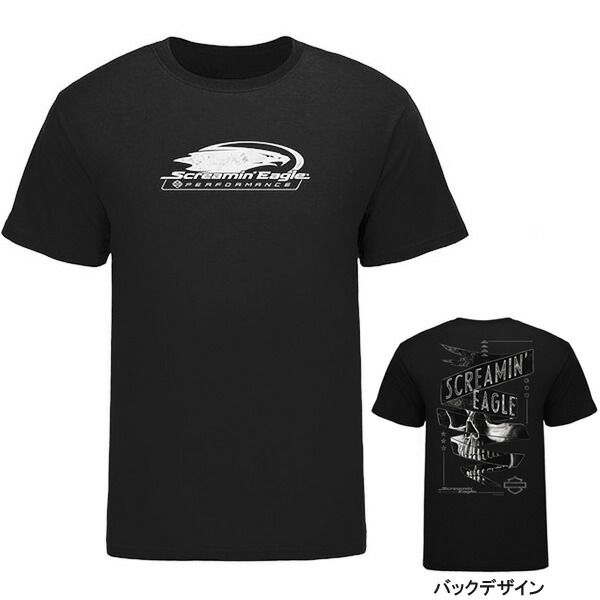 ハーレーダビッドソン スクリーミンイーグル 半袖Tシャツ Mサイズ(日本規格のLサイズ相当) ブラック