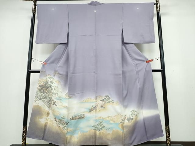 平和屋着物○豪華振袖 草花文 暈し染め 正絹 逸品 AAAY8990ph