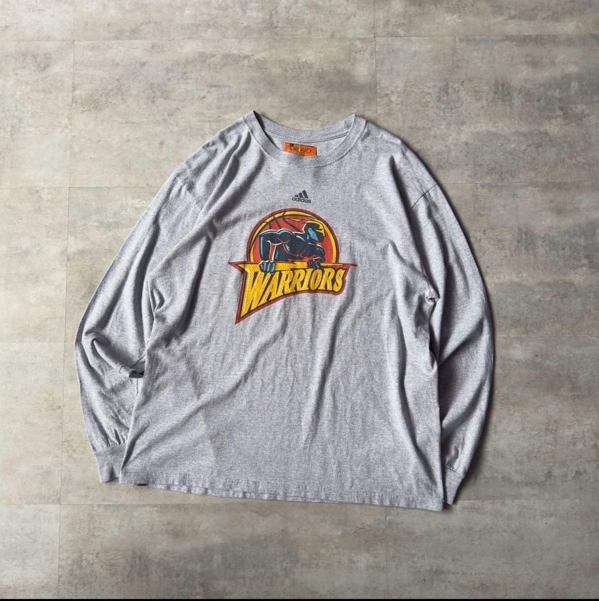 adidas x oasis ロングTシャツ ライトブルー 2XLサイズ adidas ロン t