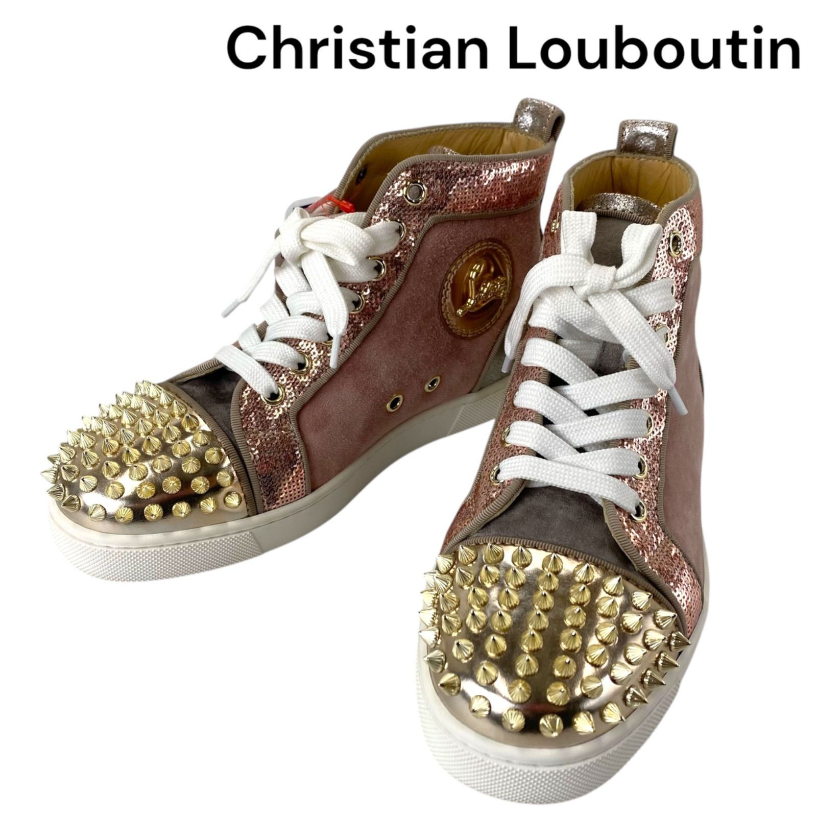 true4894 クリスチャン・ルブタン ハイカット スニーカー 36 クリスチャンルブタン☆Christian Louboutinハイカットスニーカー