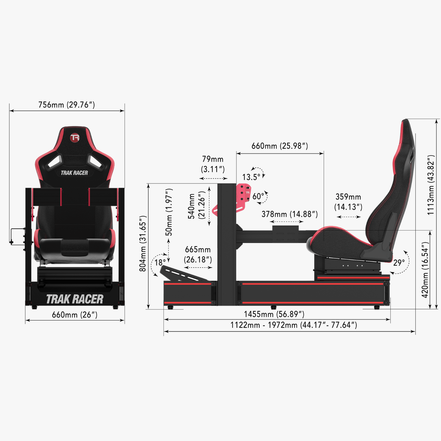 Trak Racer TR1605 レーシングコックピット セット ハンコン Trak Racer TR1605 レーシングコックピット セット ハンコン