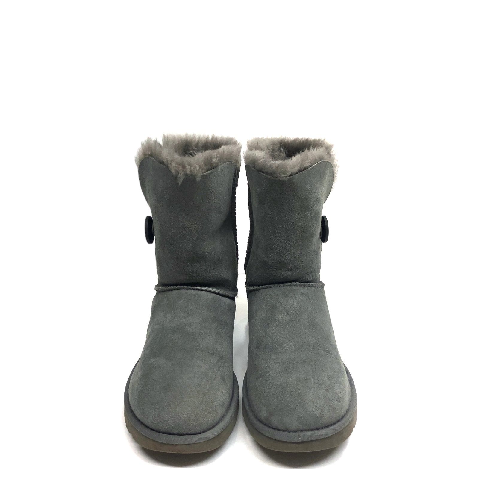 美品 正規品 UGG ムートンブーツ グレー W8 25cm 締切ら