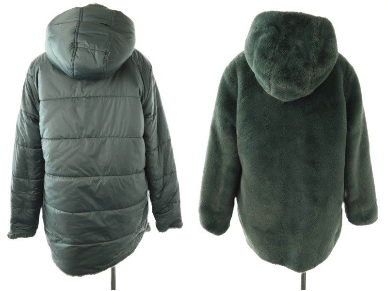 セイブザダック SAVE THE DUCK BRIDGET リバーシブル ブルゾン ジャケット フェイクファー ブルーグレー D40070W DF OS