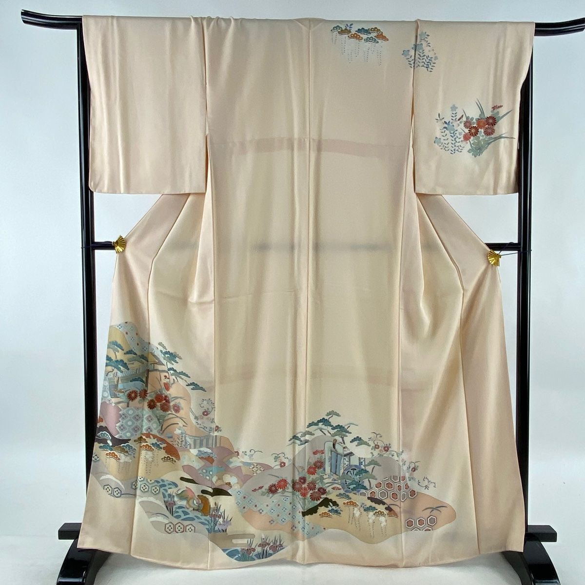 訪問着 美品 逸品 身丈166cm 裄丈72cm 正絹 【】 - 水着/浴衣