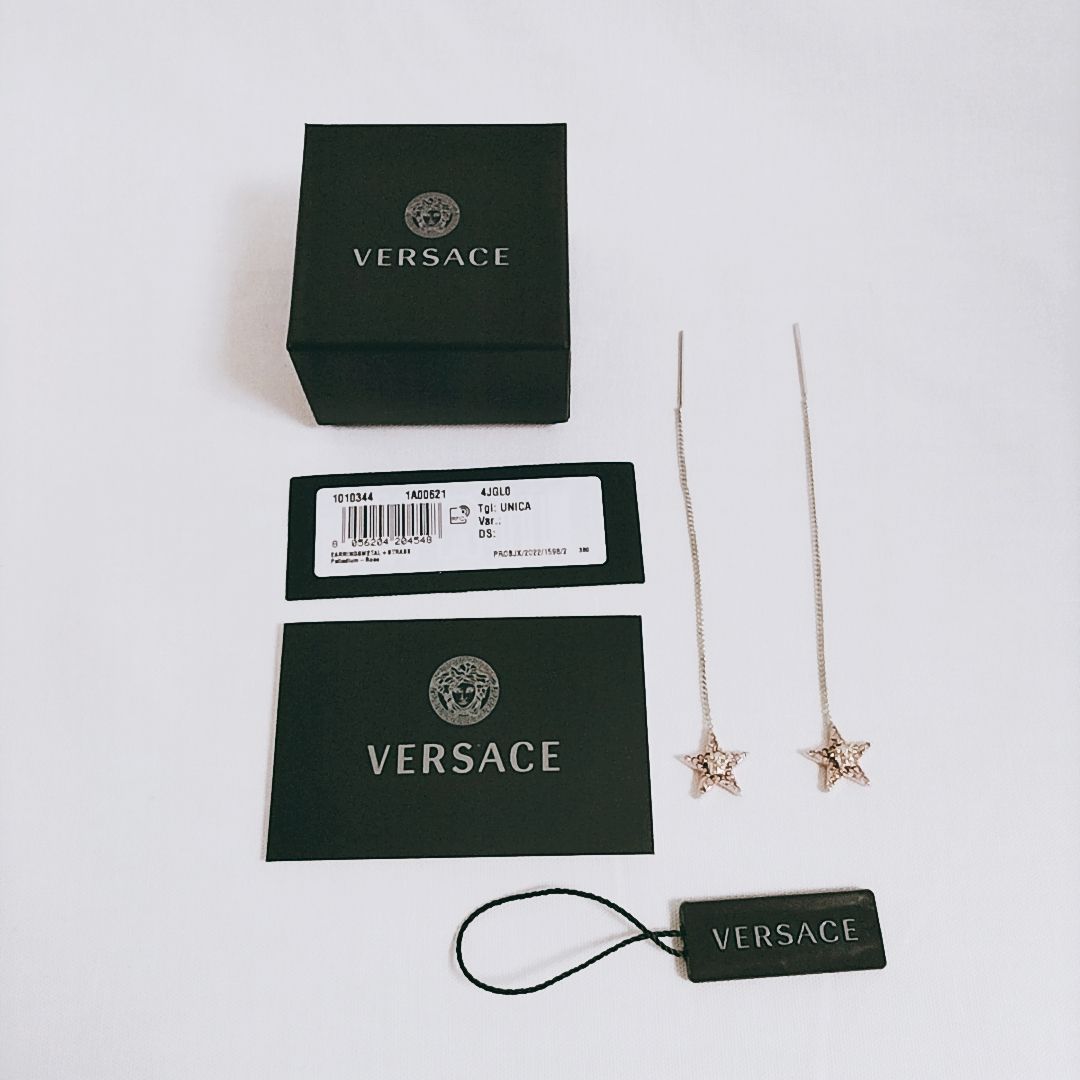 新品未使用】VERSACE クリスタル ギャラクシー チェーン ピアス - メルカリ