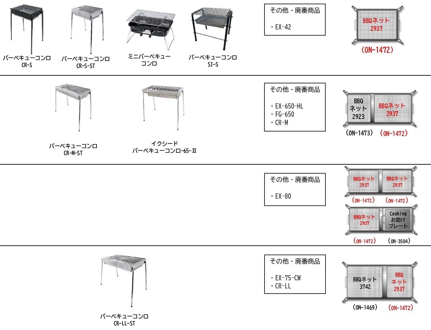 特価セール尾上製作所ONOE コンロ替え網 バーベキューネット クローム