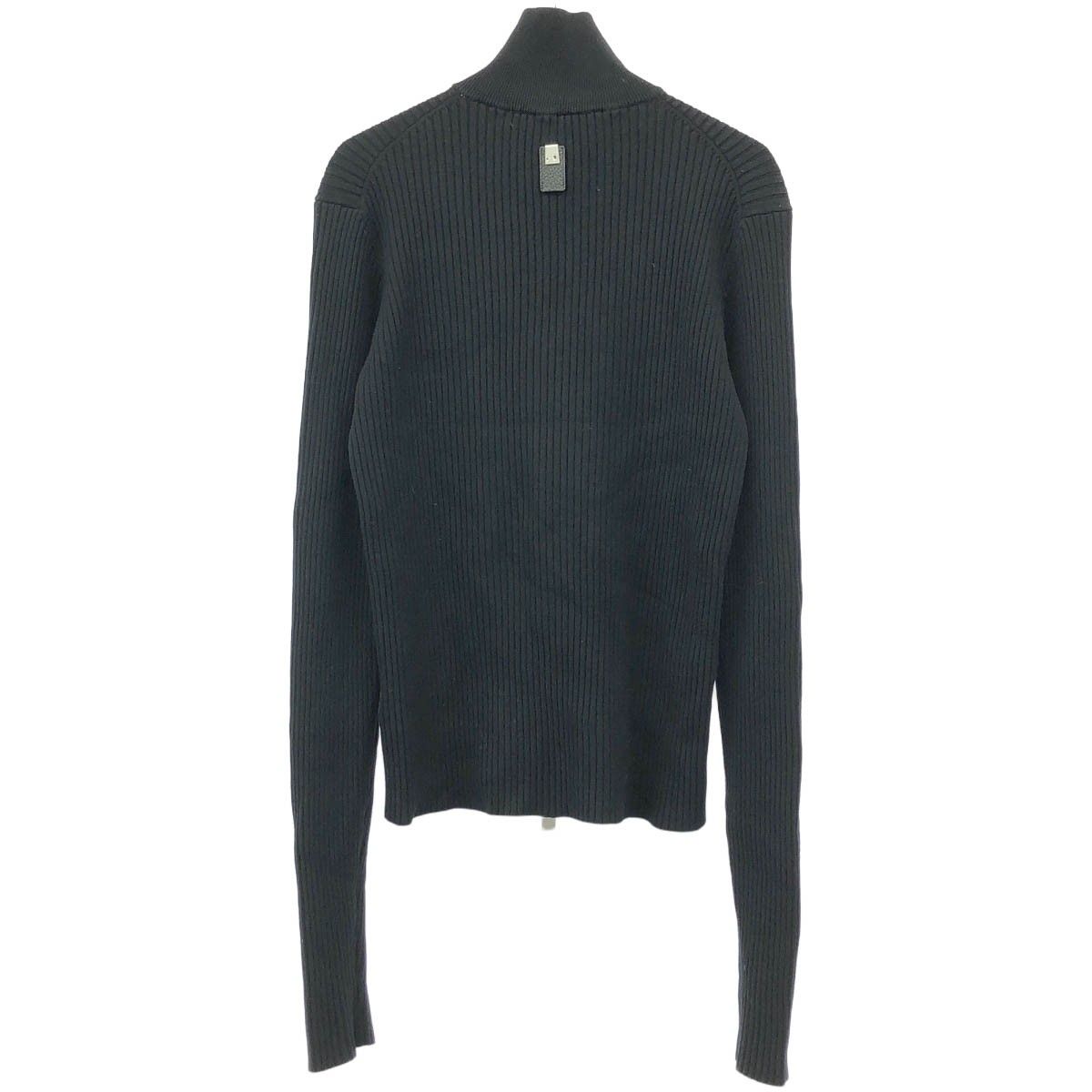 1017 ALYX 9SM アリクス RIB ZIP KNIT ジップアップリブニットカーディガン 8313-343-0171 ブラック L 1017 ALYX 9SM アリクス RIB ZIP KNIT ジップアップリブニット