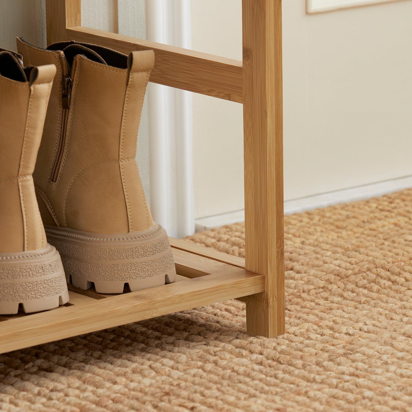 引き出し付き 二段式靴収納