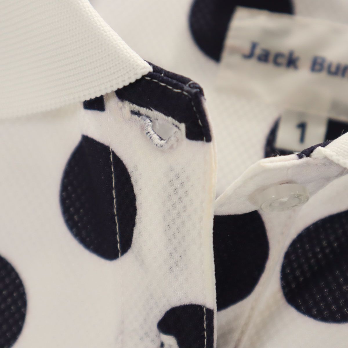 Jack Bunny!! ジャックバニー ドット柄 ゴルフ 半袖 ポロシャツ